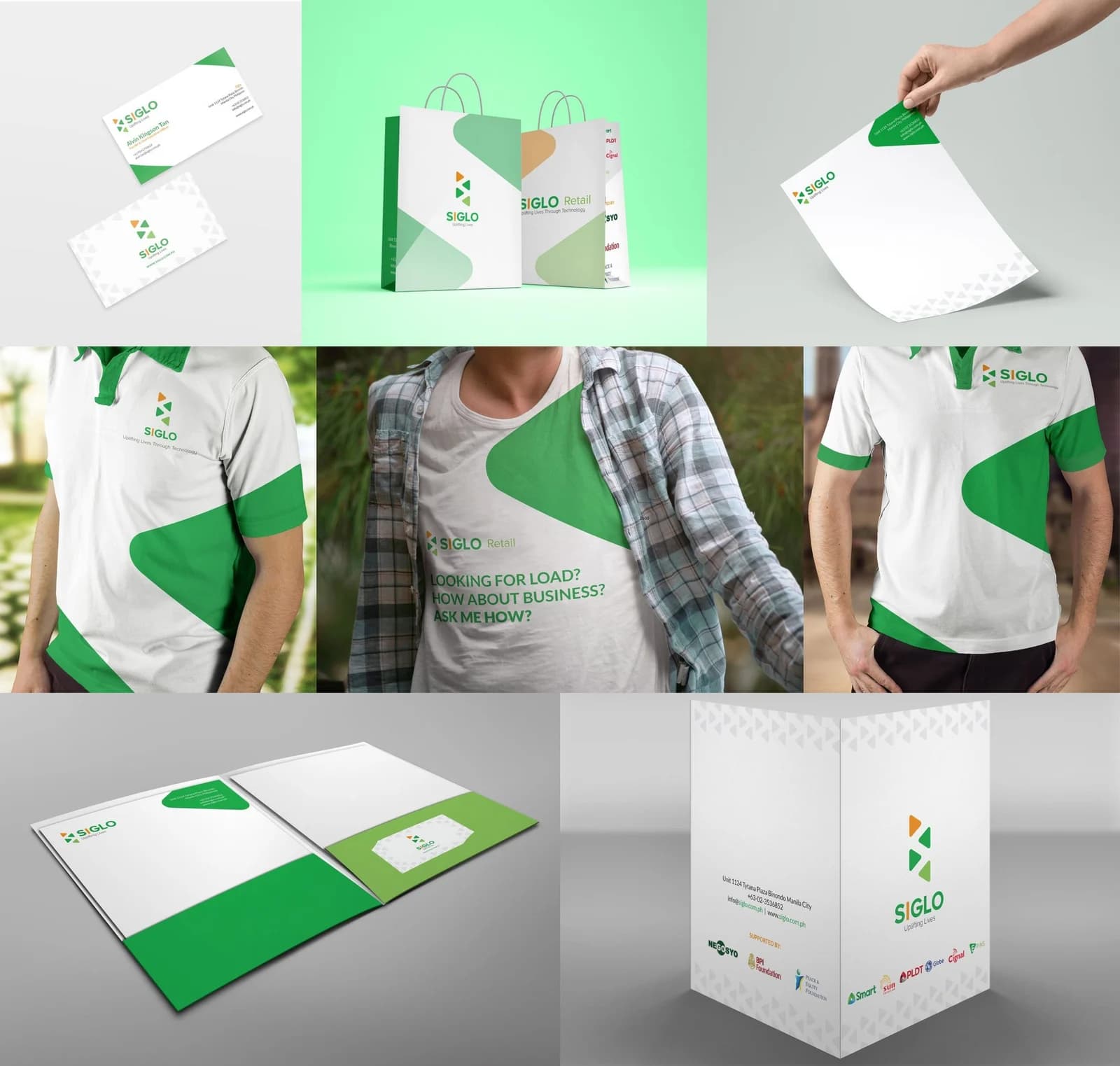 Siglo business collateral using the new brand